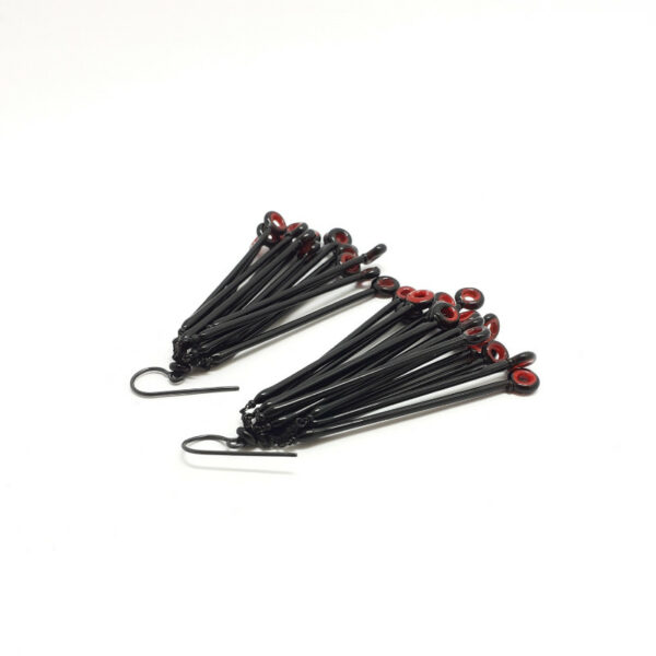 Boucles d'oreilles BaO Noir et rouge